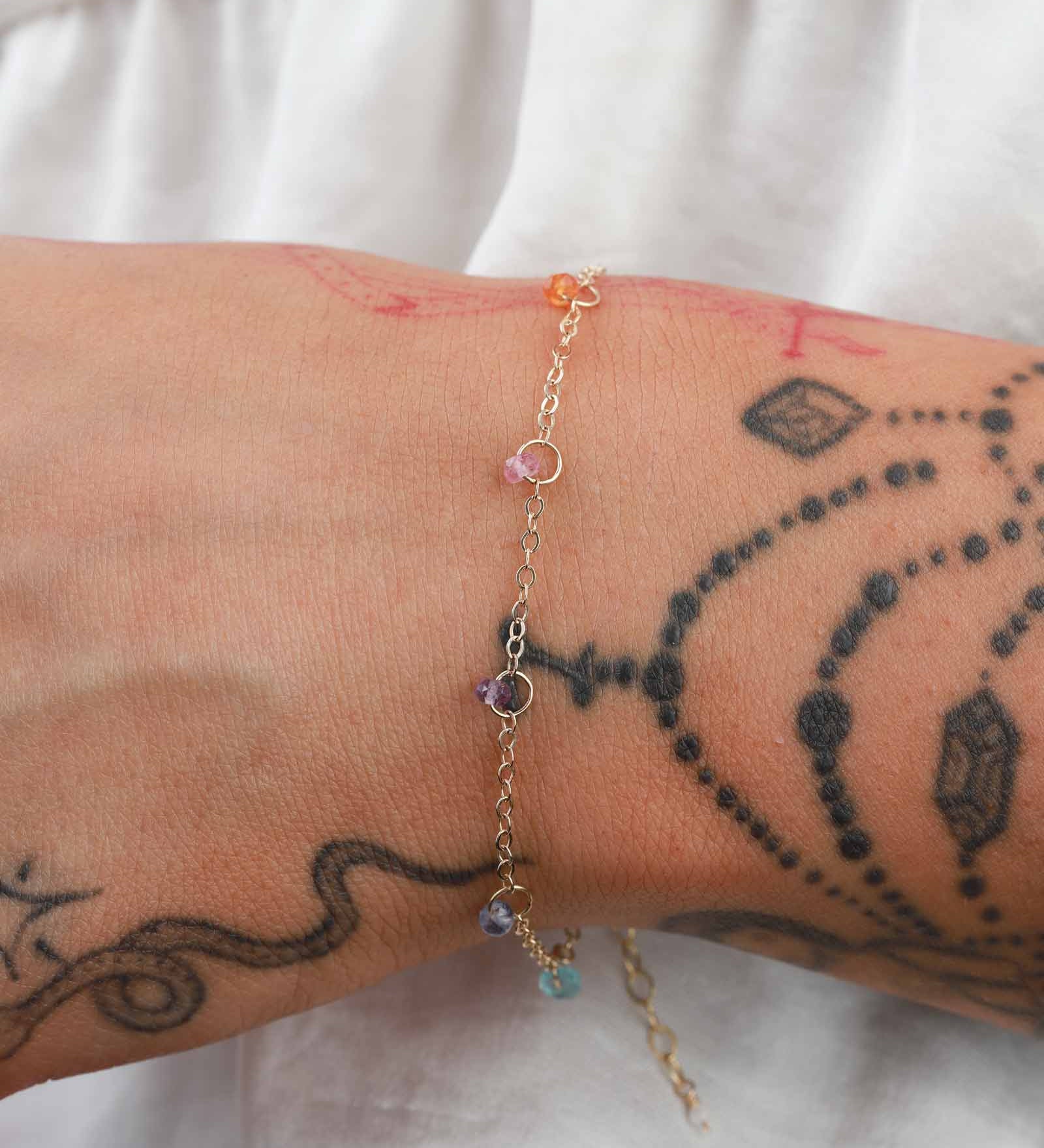 Gem Jar-Floating Station Stone Bracelet-Bracelets-Blue Ruby Jewellery-Vancouver Canada