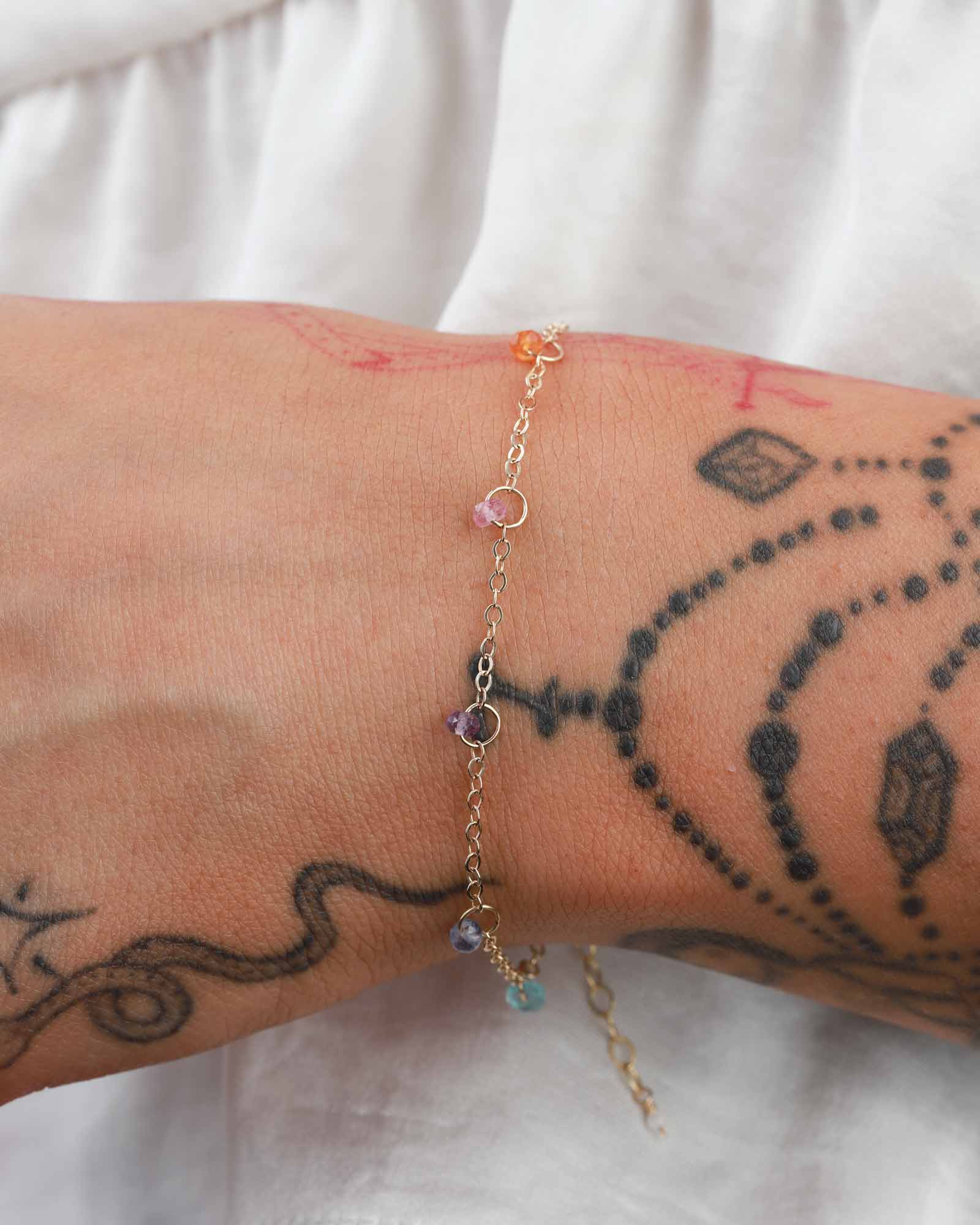 Gem Jar-Floating Station Stone Bracelet-Bracelets-Blue Ruby Jewellery-Vancouver Canada