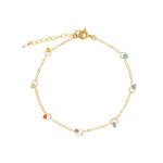 Gem Jar-Floating Station Stone Bracelet-Bracelets-14k Gold Filled, Multi-Blue Ruby Jewellery-Vancouver Canada