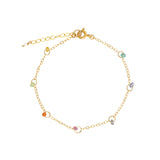 Gem Jar-Floating Station Stone Bracelet-Bracelets-14k Gold Filled, Multi-Blue Ruby Jewellery-Vancouver Canada