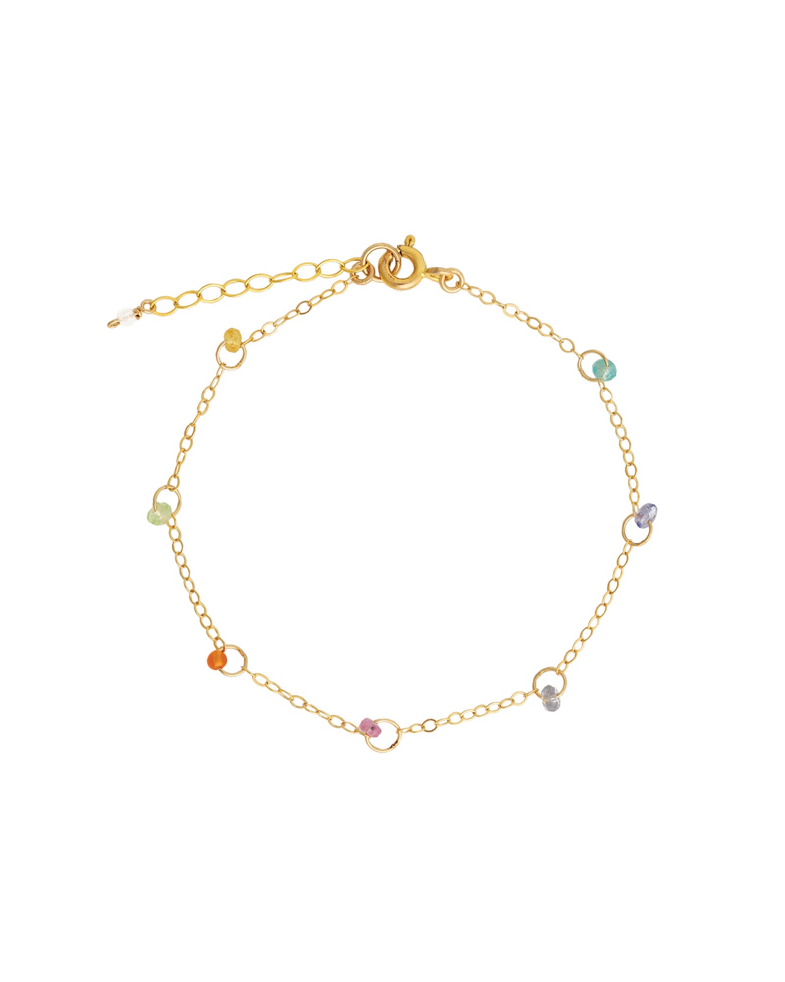 Gem Jar-Floating Station Stone Bracelet-Bracelets-14k Gold Filled, Multi-Blue Ruby Jewellery-Vancouver Canada