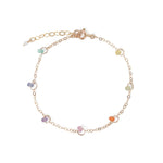 Gem Jar-Floating Station Stone Bracelet-Bracelets-14k Gold Filled, Multi-Blue Ruby Jewellery-Vancouver Canada