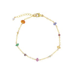 Gem Jar-Mixed Stone Station Bracelet-Bracelets-14k Gold Filled, Multi-Blue Ruby Jewellery-Vancouver Canada