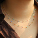 Gem Jar-Mixed Stone Station Necklace-Necklaces-Blue Ruby Jewellery-Vancouver Canada