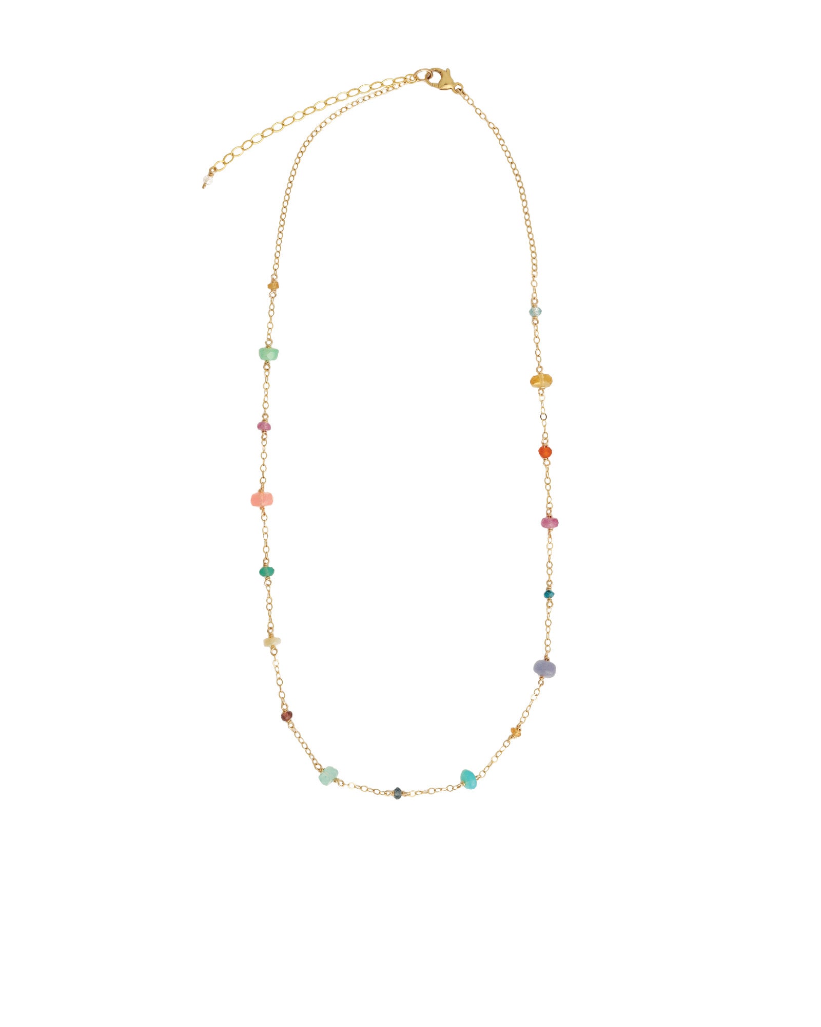 Gem Jar-Mixed Stone Station Necklace-Necklaces-Blue Ruby Jewellery-Vancouver Canada