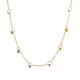 Gem Jar-Floating Stone Station Necklace-Necklaces-14k Gold Filled, Multi-Blue Ruby Jewellery-Vancouver Canada