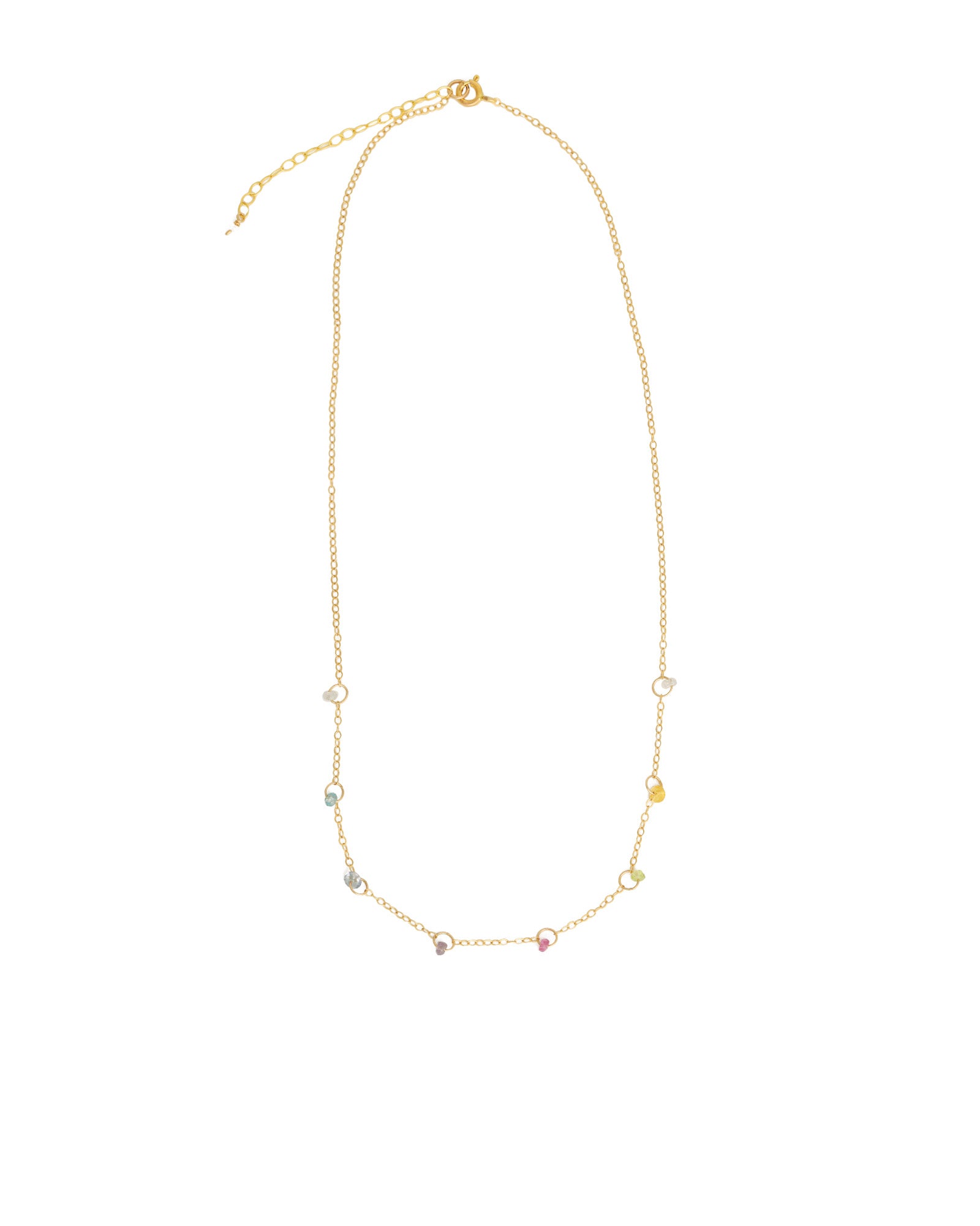 Gem Jar-Floating Stone Station Necklace-Necklaces-Blue Ruby Jewellery-Vancouver Canada