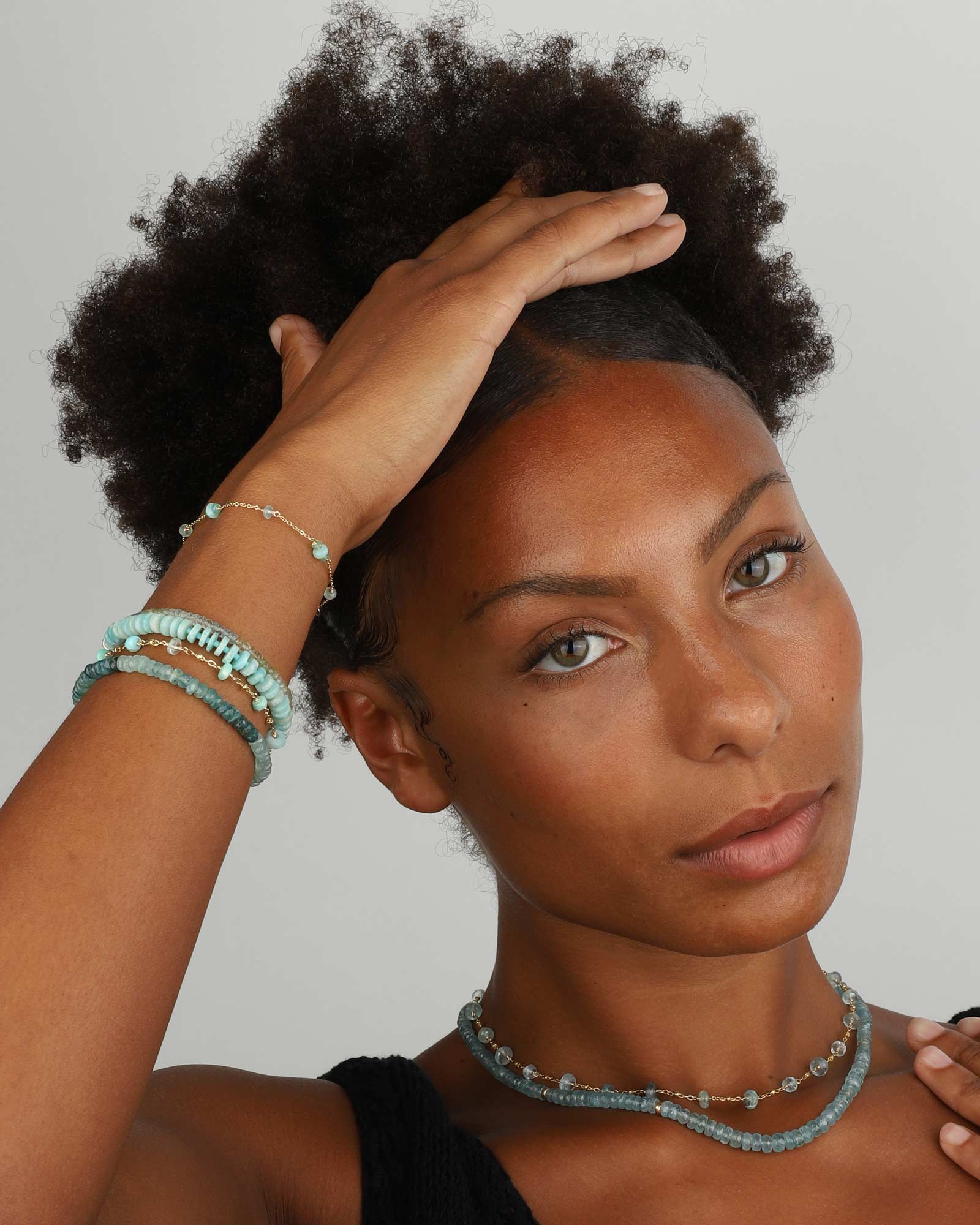 Gem Jar-Heishi Miyuki Stone Bracelet | 6.5mm-Bracelets-Blue Ruby Jewellery-Vancouver Canada