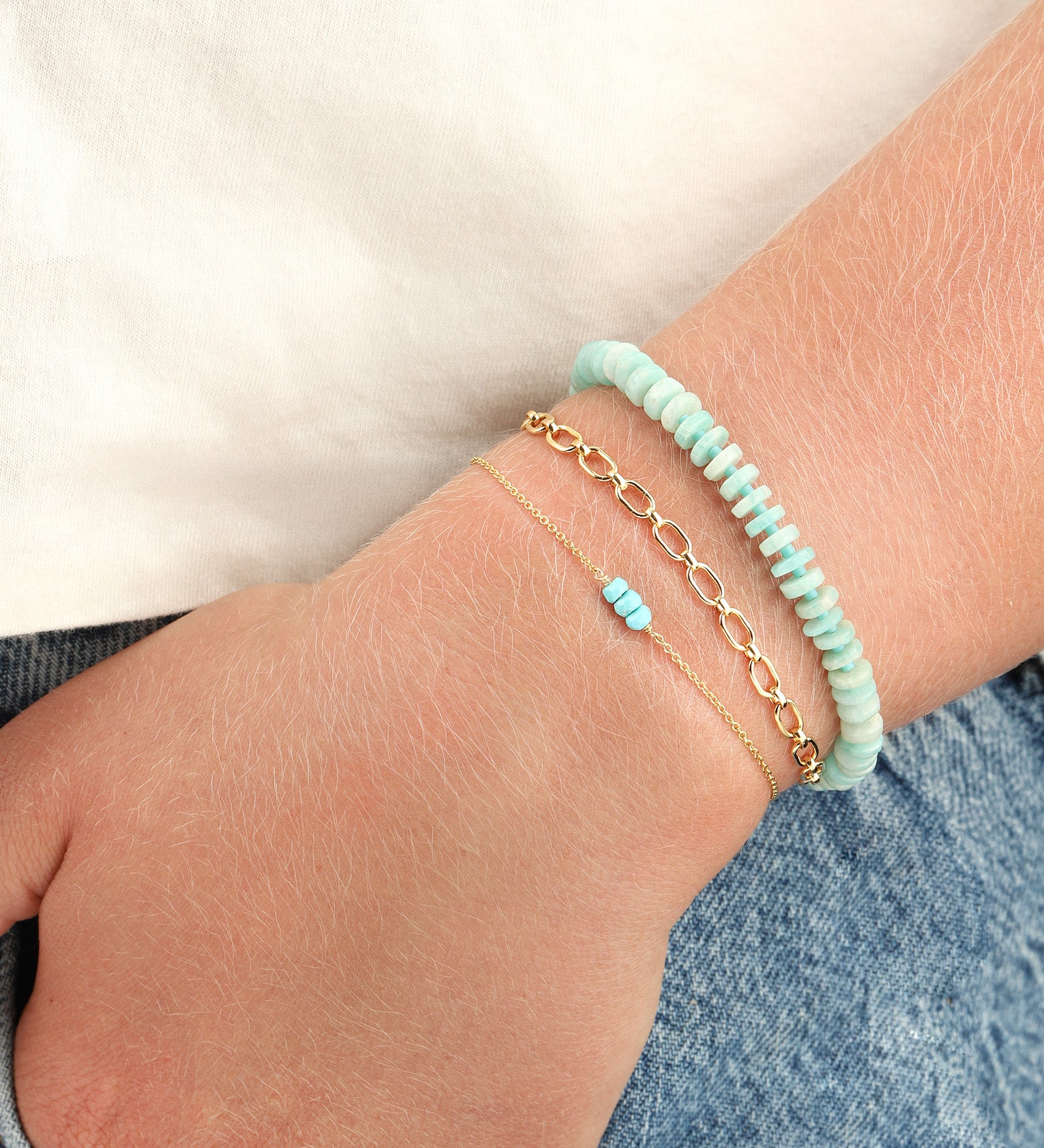 Gem Jar-Heishi Miyuki Stone Bracelet | 6.5mm-Bracelets-Blue Ruby Jewellery-Vancouver Canada