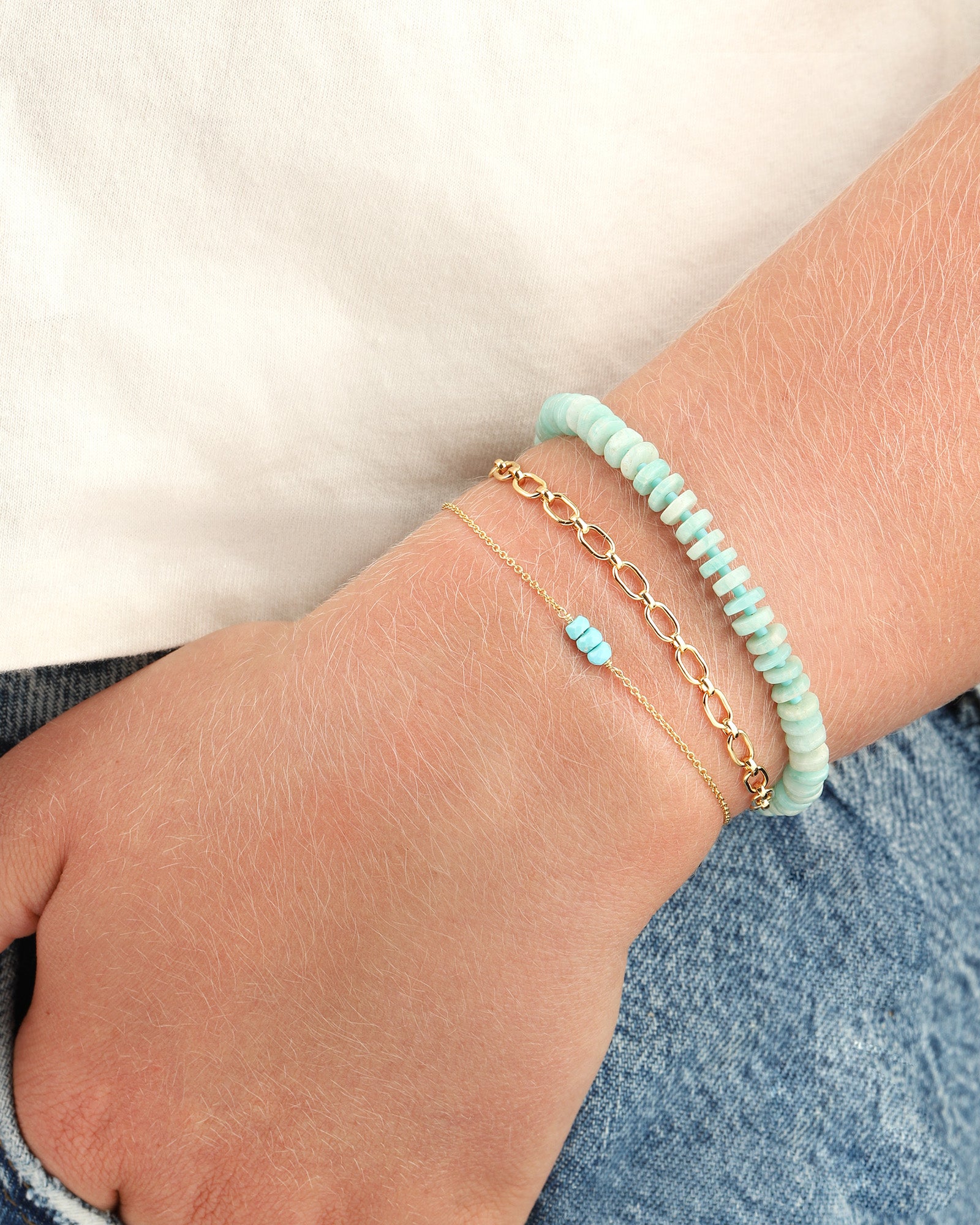 Gem Jar-Heishi Miyuki Stone Bracelet | 6.5mm-Bracelets-Blue Ruby Jewellery-Vancouver Canada
