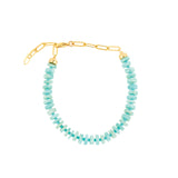 Heishi Miyuki Stone Bracelet |6.5mm 14k Gold Filled, Amazonite
