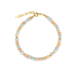 Gem Jar-Pink Opal Rondelle Bracelet-Bracelets-14k Gold Filled, Pink Opal-Blue Ruby Jewellery-Vancouver Canada