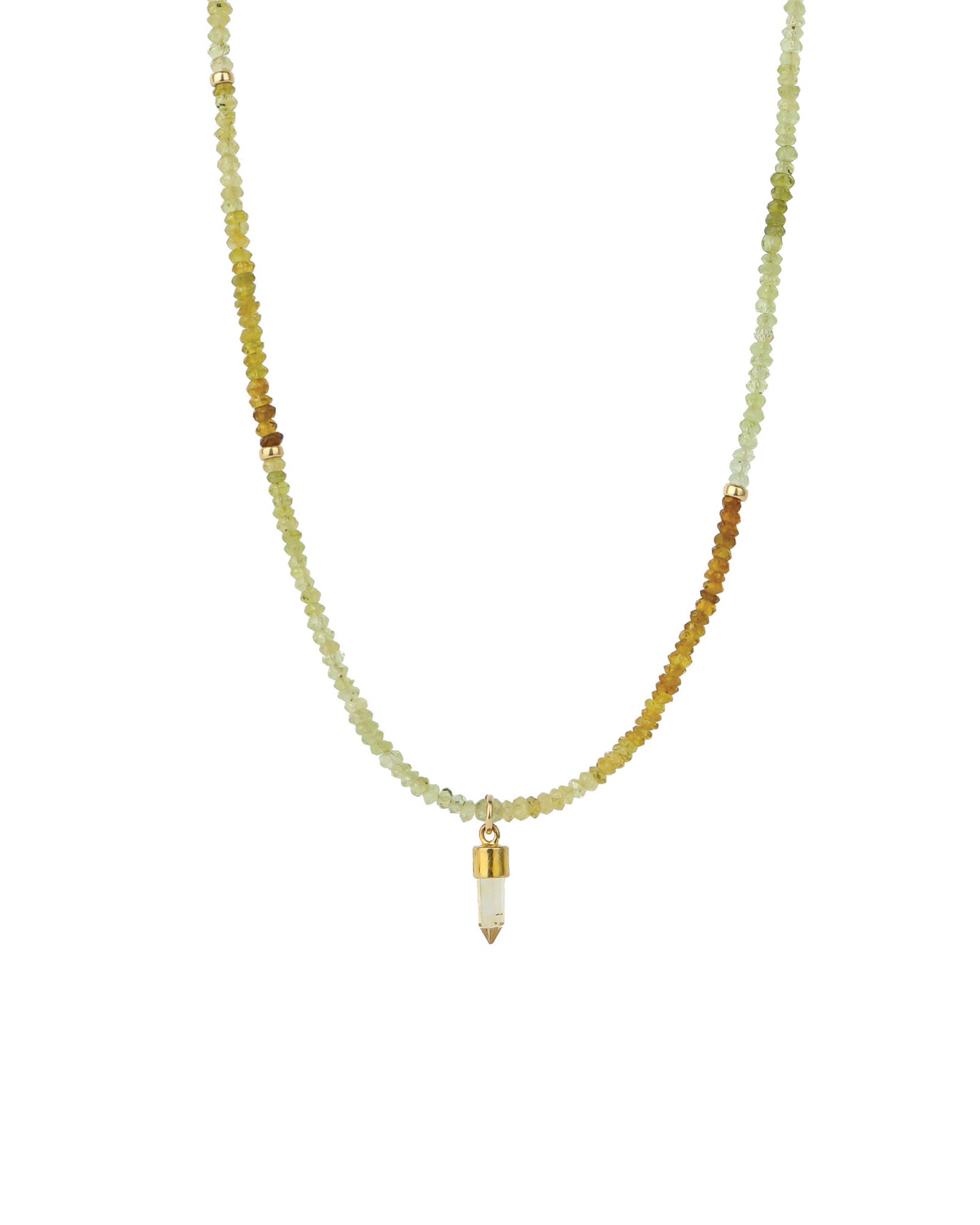 Gem Jar-Shaded Garnet Stone Bullet Charm Necklace | 3mm-Necklaces-14k Gold Filled, 14k Gold Vermeil, Garnet-Blue Ruby Jewellery-Vancouver Canada
