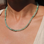 Gem Jar-Green Mix Three Rondelle Necklace | 4mm-Necklaces-14k Gold Filled, Aquamarine-Blue Ruby Jewellery-Vancouver Canada