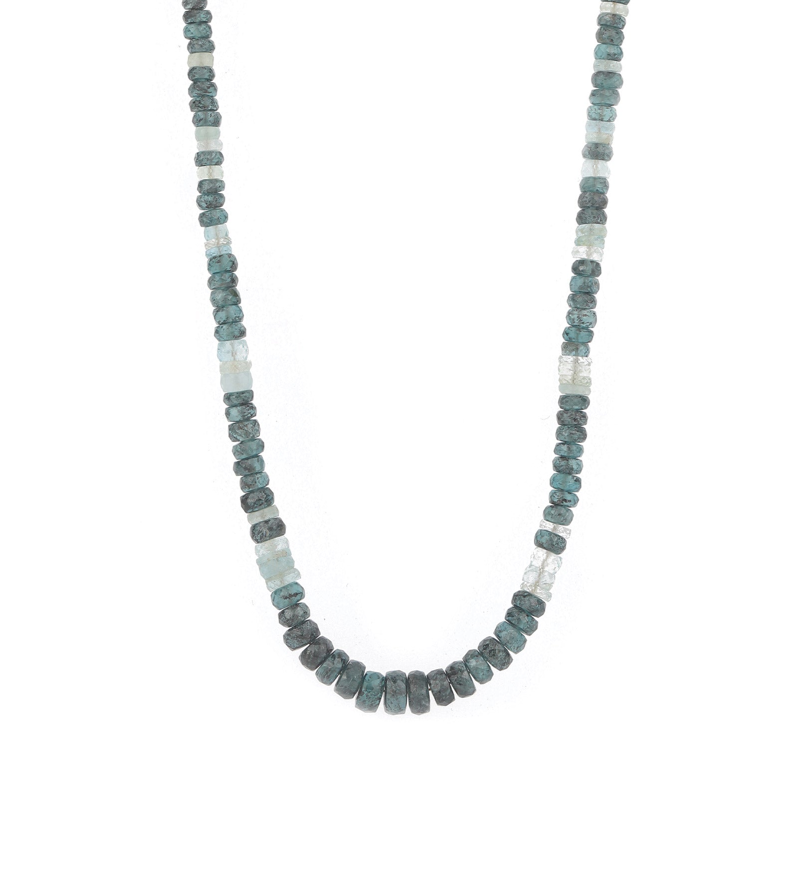 Gem Jar-Gradual Kyanite + Beryl Beaded Necklace-Necklaces-14k Gold Filled, Kyanite-Blue Ruby Jewellery-Vancouver Canada
