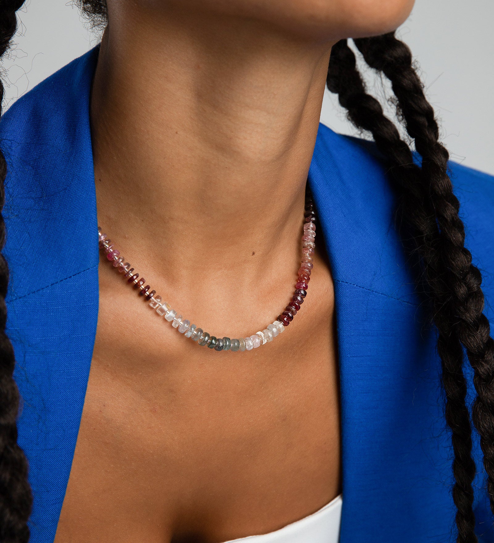 Gem Jar-Heishi Stone Necklace | 6mm-Necklaces-Blue Ruby Jewellery-Vancouver Canada