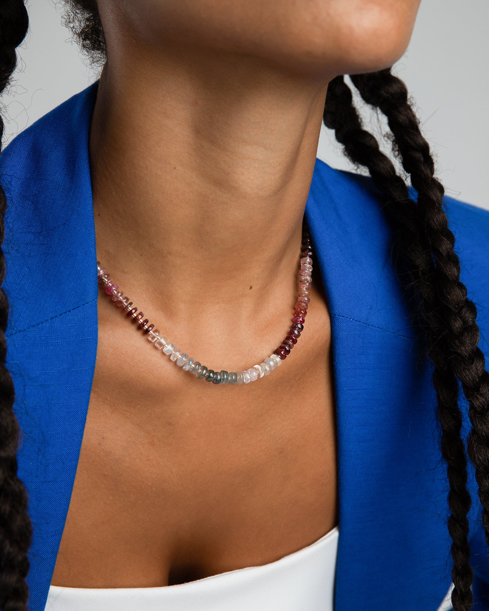 Gem Jar-Heishi Stone Necklace | 6mm-Necklaces-Blue Ruby Jewellery-Vancouver Canada