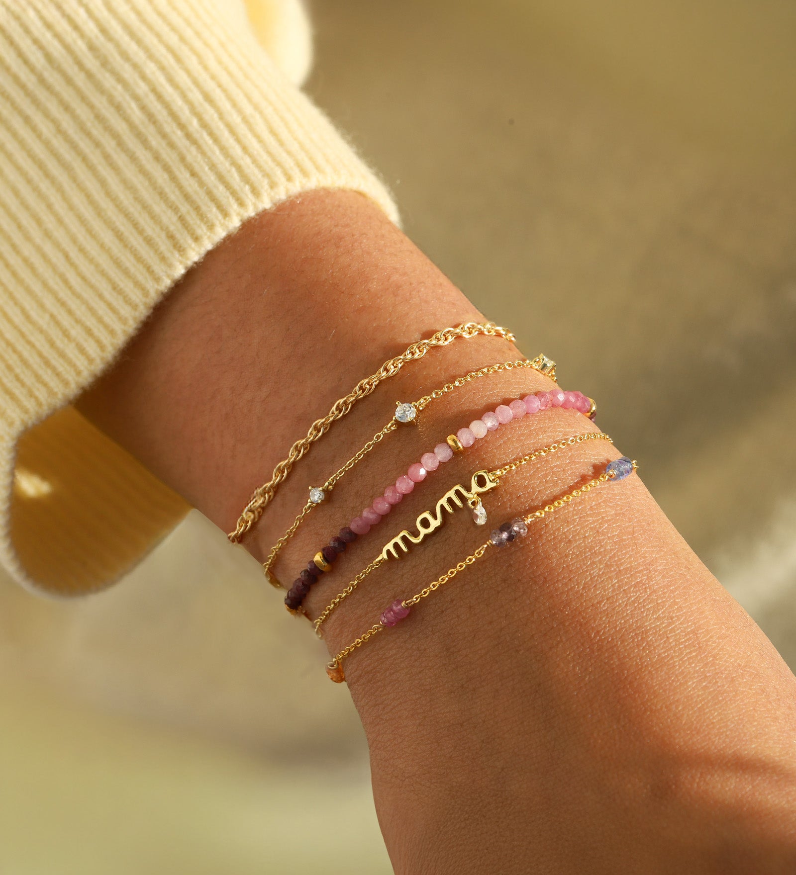 Gem Jar-Ruby Four Rondelle Bracelet | 3mm-Bracelets-Blue Ruby Jewellery-Vancouver Canada