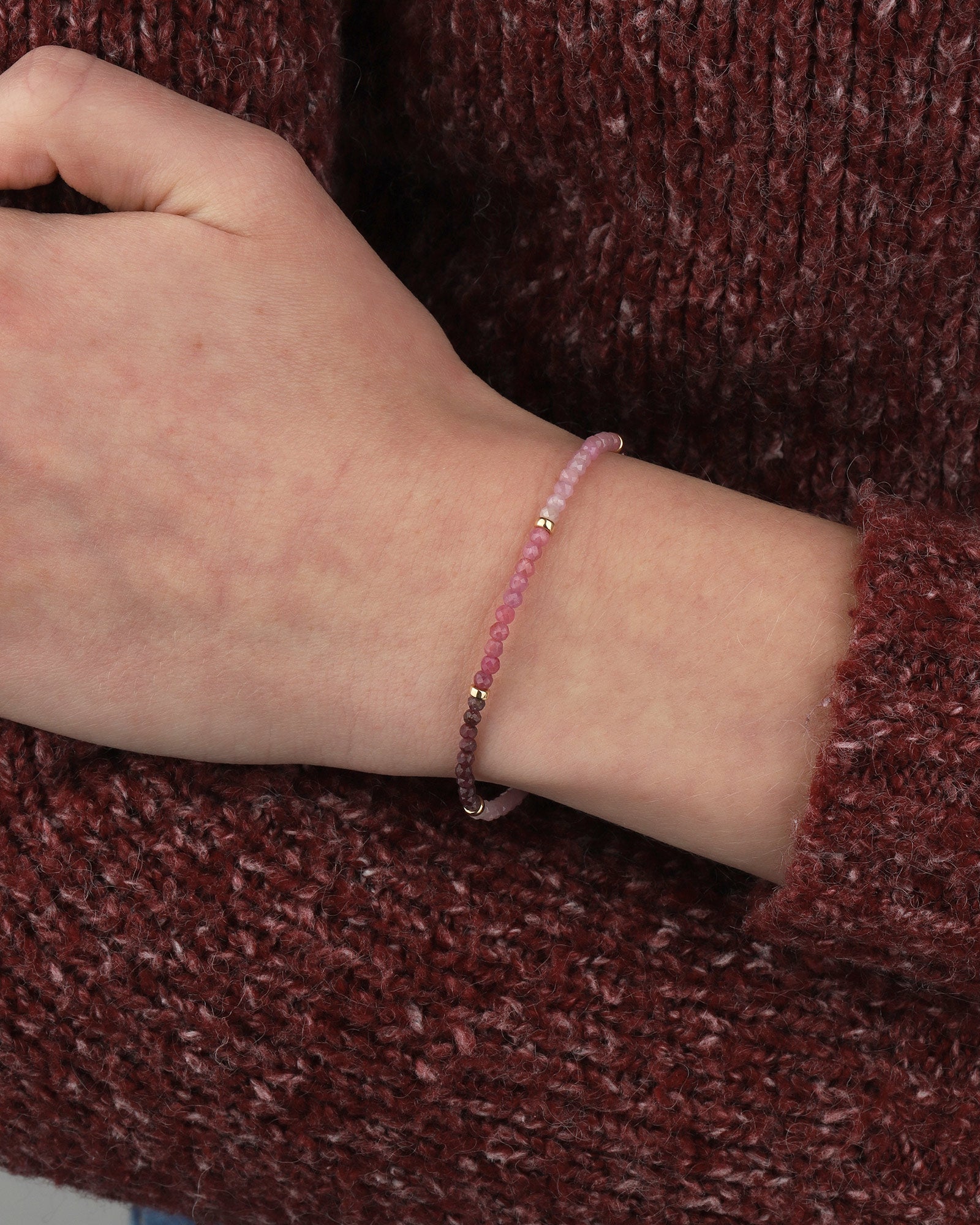 Gem Jar-Ruby Nugget Bracelet-Bracelets-14k Gold Filled, Ruby-Blue Ruby Jewellery-Vancouver Canada