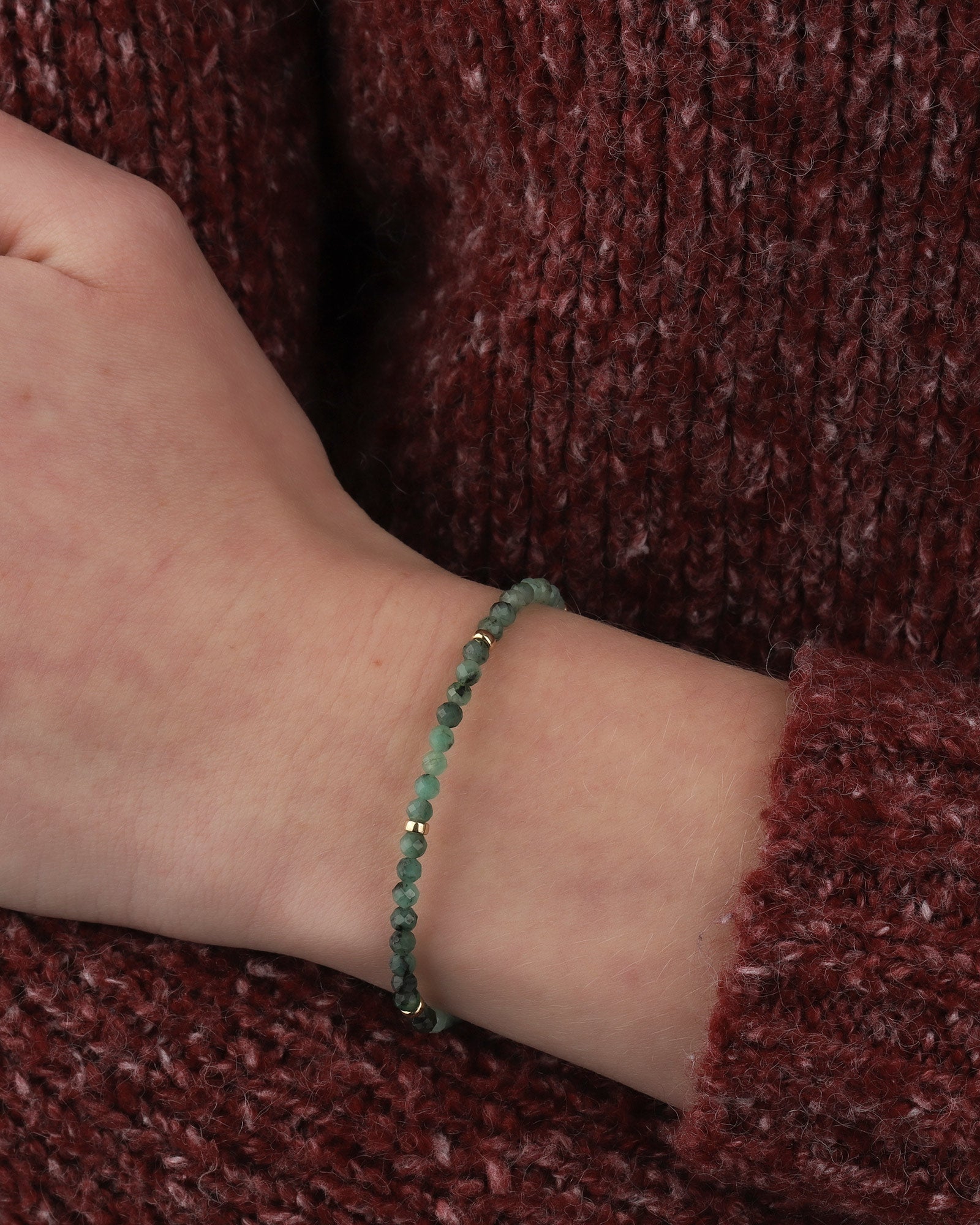 Gem Jar-Emerald Nugget Bracelet-Bracelets-14k Gold Filled, Emerald-Blue Ruby Jewellery-Vancouver Canada