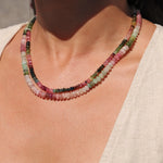 Gem Jar-Mix Tourmaline Necklace | 4mm-Necklaces-14k Gold Filled, Tourmaline-Blue Ruby Jewellery-Vancouver Canada