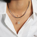 Gem Jar-Blue Sapphire Stone Necklace | 2.5mm-Necklaces-14k Gold Filled, Blue Sapphire-Blue Ruby Jewellery-Vancouver Canada