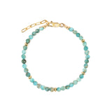 Mix Stone Saucer Bracelet |4mm 14k Gold Filled, Mixed Apatite