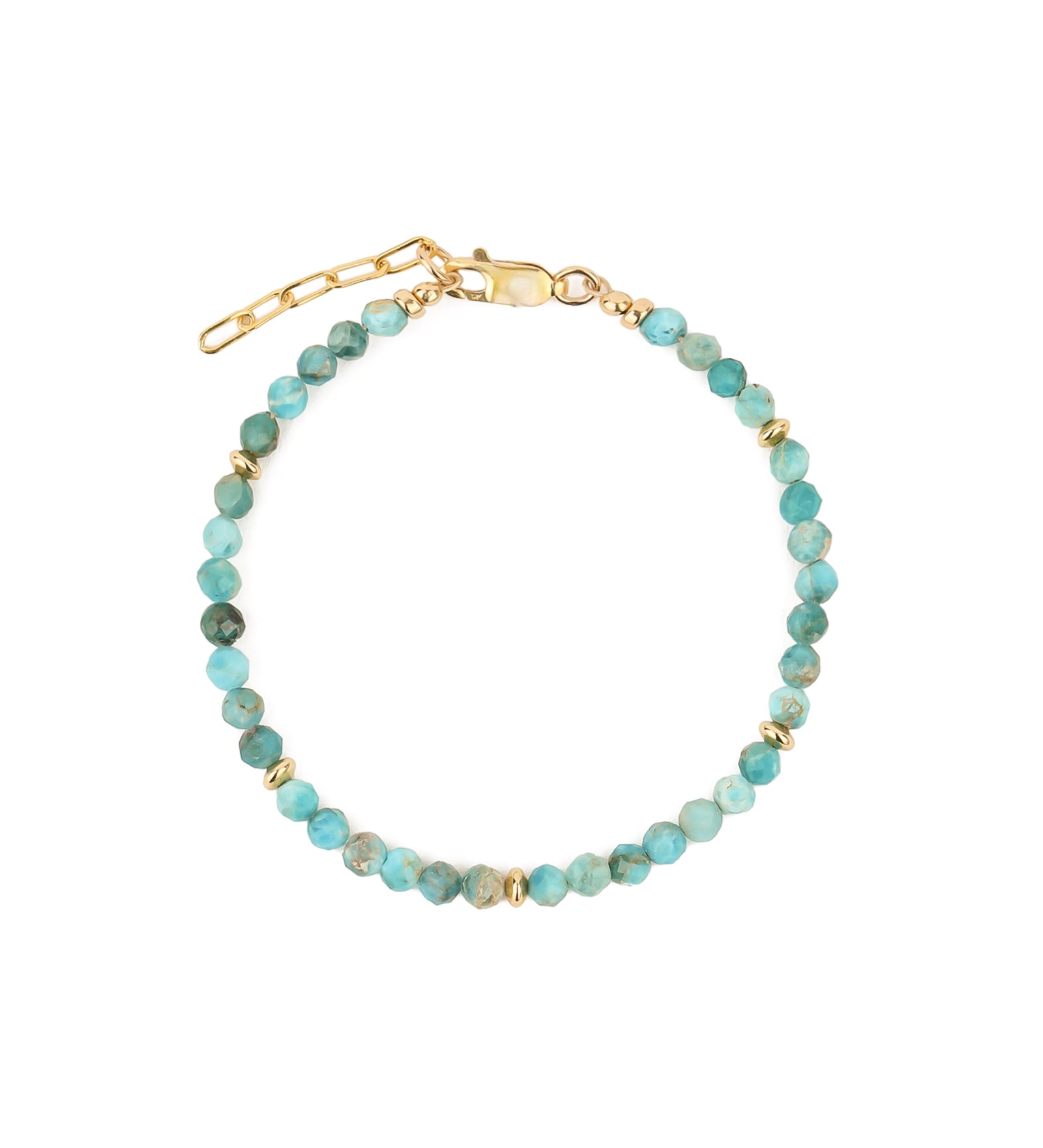 Mix Stone Saucer Bracelet |4mm 14k Gold Filled, Mixed Apatite