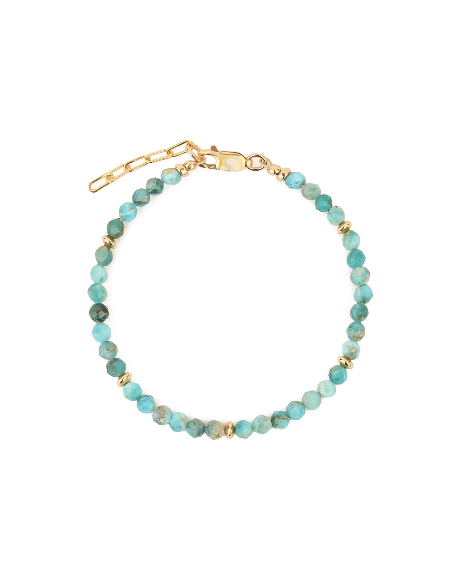 Mix Stone Saucer Bracelet |4mm 14k Gold Filled, Mixed Apatite