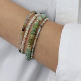 Mixed Stone Saucer Bracelet | 4mm 14k Gold Filled, Aquamarine