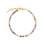 Gem Jar-Stone Three Saucer Bracelet | 3.5mm-Bracelets-14k Gold Filled, Ruby, Sapphire-Blue Ruby Jewellery-Vancouver Canada