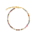 Gem Jar-Stone Three Saucer Bracelet | 3.5mm-Bracelets-14k Gold Filled, Ruby, Sapphire-Blue Ruby Jewellery-Vancouver Canada