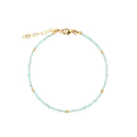 Gem Jar-Larimar Beaded Bracelet | 2mm-Bracelets-14k Gold Filled, Larimar-Blue Ruby Jewellery-Vancouver Canada