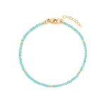 Amazonite Beaded Bracelet | 2mm 14k Gold Filled, Amazonite