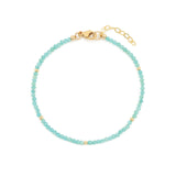 Amazonite Beaded Bracelet | 2mm 14k Gold Filled, Amazonite