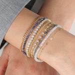 Gem Jar-White Zircon Beaded Bracelet | 3mm-Bracelets-Blue Ruby Jewellery-Vancouver Canada