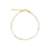 Gem Jar-White Zircon Beaded Bracelet | 3mm-Bracelets-14k Gold Filled, White Zircon-Blue Ruby Jewellery-Vancouver Canada