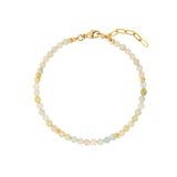 Morganite Four Rondelle Bracelet | 3mm 14k Gold Filled, Morganite