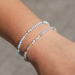 Gem Jar-Larimar Beaded Bracelet | 3mm-Bracelets-Blue Ruby Jewellery-Vancouver Canada