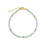 Gem Jar-Larimar Beaded Bracelet | 3mm-Bracelets-14k Gold Filled, Larimar-Blue Ruby Jewellery-Vancouver Canada