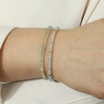 Gem Jar-Aquamarine Beaded Bracelet | 3mm-Bracelets-Blue Ruby Jewellery-Vancouver Canada