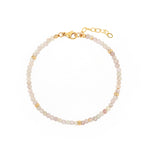 Gem Jar-Kunzite Five Rondelle Bracelet | 3mm-Bracelets-14k Gold Filled, Kunzite-Blue Ruby Jewellery-Vancouver Canada