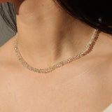 Gem Jar-Heishi Miyuki Stone Necklace | 6mm-Necklaces-Blue Ruby Jewellery-Vancouver Canada