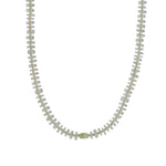 Heishi Miyuki Stone Necklace |6mm 14k Gold Filled, Prasiolite, Green Tourmaline