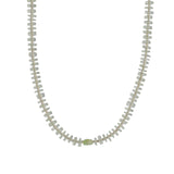 Heishi Miyuki Stone Necklace |6mm 14k Gold Filled, Prasiolite, Green Tourmaline