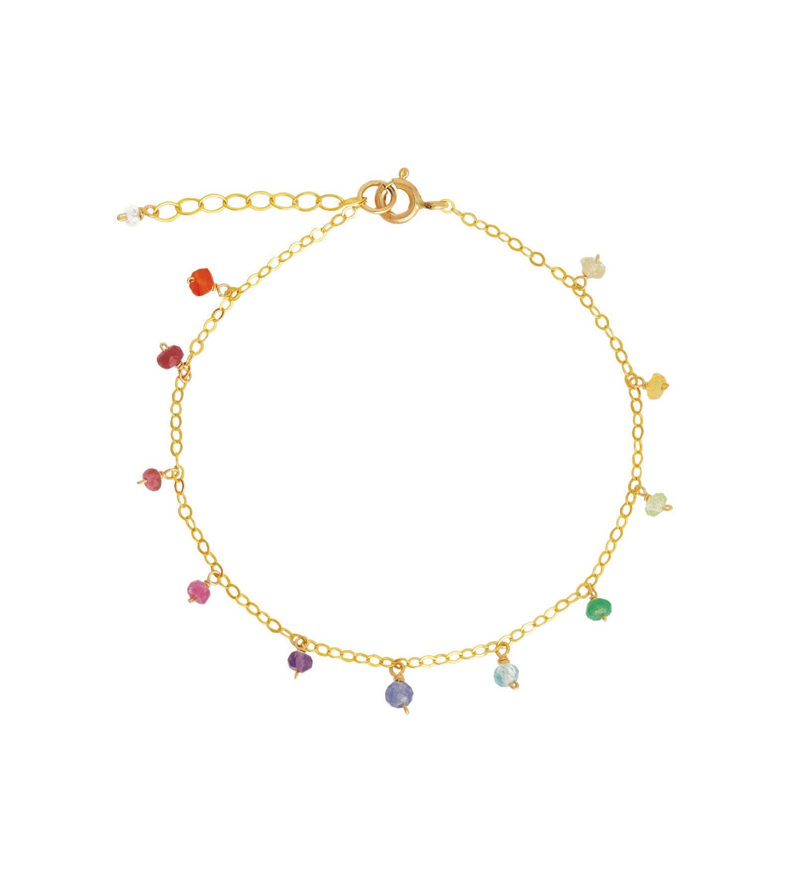 Gem Jar-Shaker Mixed Stone Bracelet-Bracelets-14k Gold Filled, Multi-Blue Ruby Jewellery-Vancouver Canada