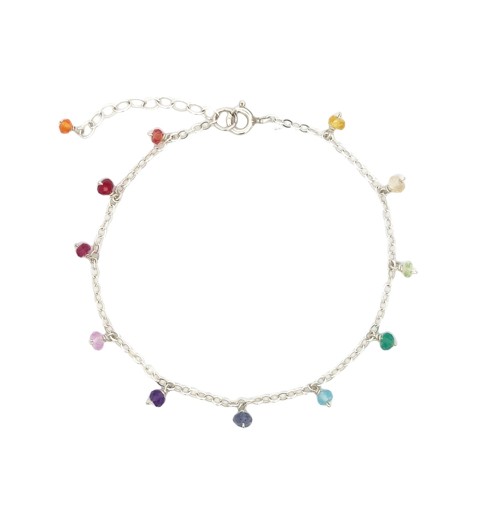 Shaker Mixed Stone Bracelet Sterling Silver, Multi