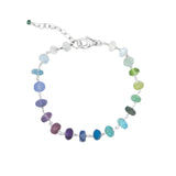 Gem Jar-Mixed Stone Chain Bracelet-Bracelets-Sterling Silver, Multi-Blue Ruby Jewellery-Vancouver Canada