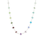Gem Jar-Large Stone Station Necklace-Necklaces-Sterling Silver, Multi-Blue Ruby Jewellery-Vancouver Canada