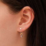 Gem Jar-Stone Cluster Loop Studs-Earrings-Sterling Silver, Multi-Blue Ruby Jewellery-Vancouver Canada